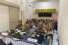 Polres Kaur Ikuti Anev Mingguan Quick Wins Presisi TW IV Tahun 2023