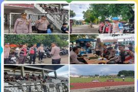 Polsek Ratu Agung Kawal Pengamanan Liga 4 Indonesia Zona Bengkulu di Stadion Sawah Lebar