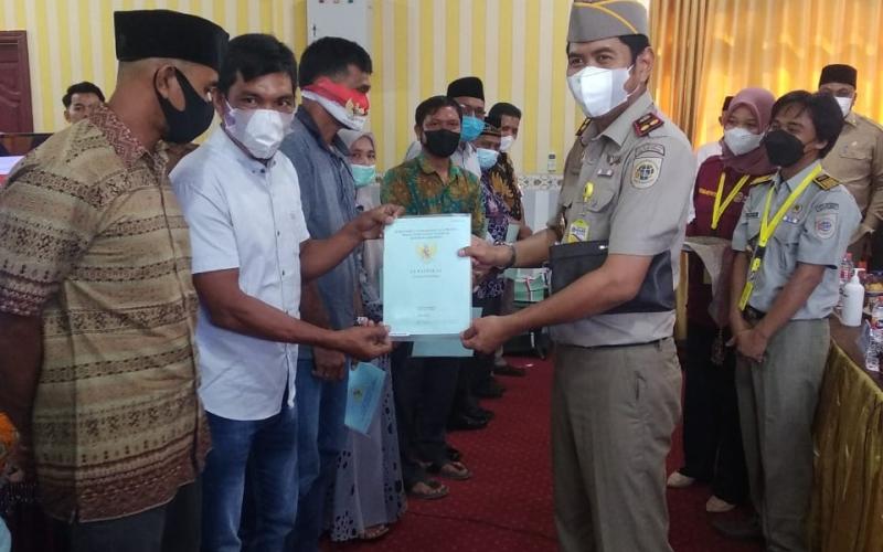Pandemi, Penyerahan Sertifikat PTSL Secara Virtual