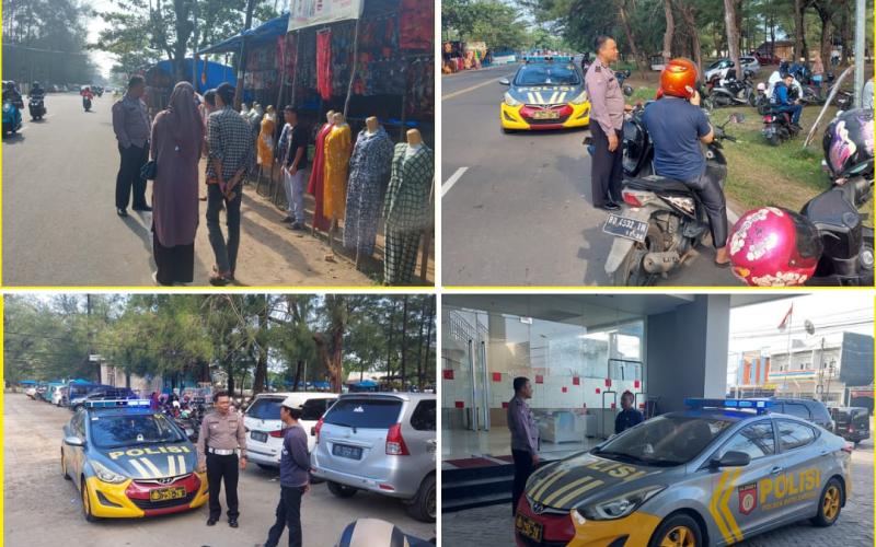 Sore Hari, Personel Polsek Ratu Samban Patroli di Kawasan Pantai Panjang 