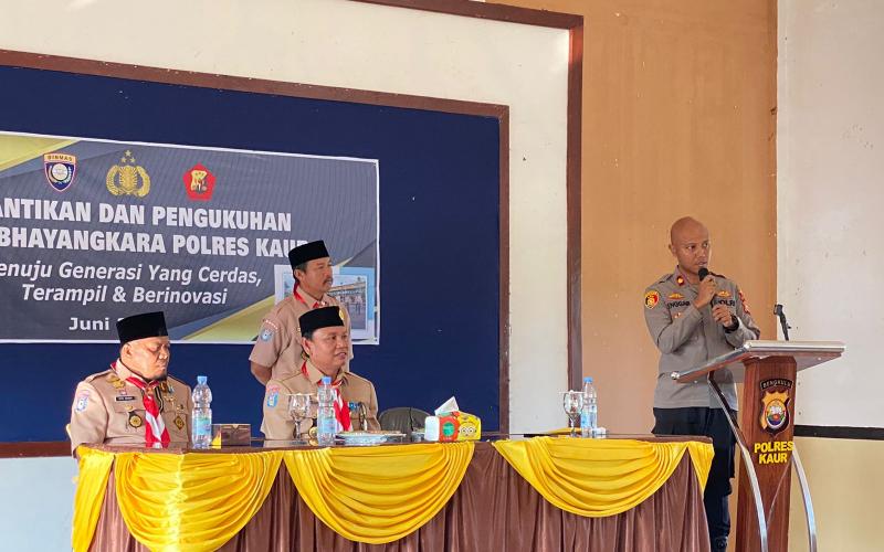 Polres Kaur, Melaksanakan Kegiatan Pengukuhan Anggota Saka Bhayangkara Tahun 2023