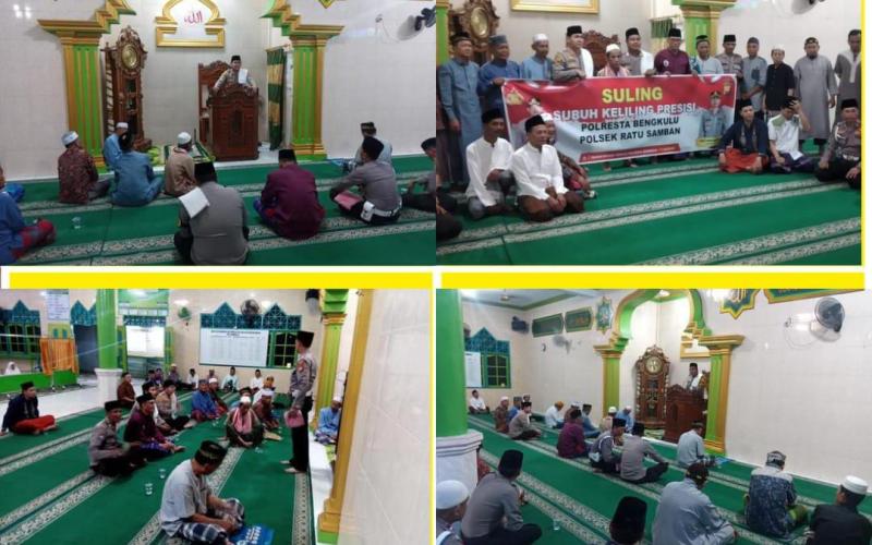 Polsek Ratu Samban Gelar Pengamanan Subuh Keliling di Masjid Syuhada