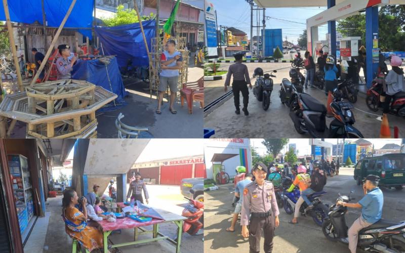Sambangi Petugas SPBU dan Tokoh Masayrakat Malabro, Sat Samapta Polresta Bengkulu Sampaikan Imbauan Kamtibmas 