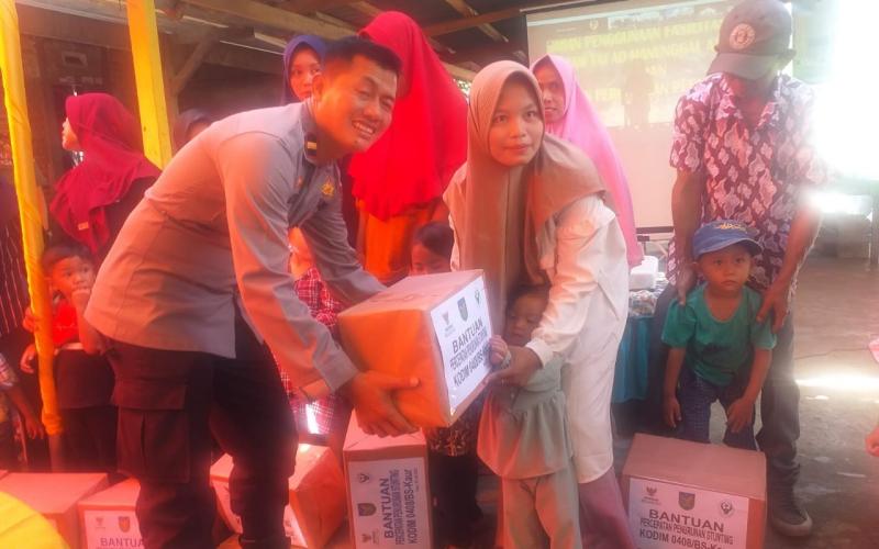 Polres Kaur Hadiri Program TNI AD Manunggal Pencanangan Air Bersih dan Penurunan Stunting 