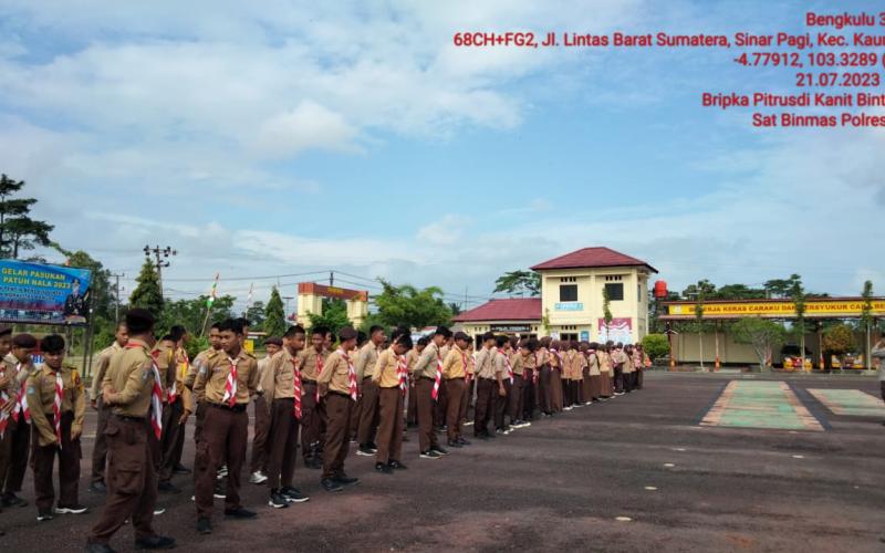 Sat Binmas Polres Kaur Laksanakan Kegiatan Latihan Binaan Rutin Saka Bhayangkara