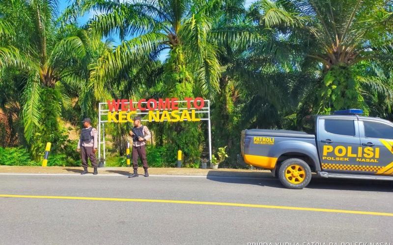 Polsek Nasal Patroli Rutin Sambangi Objek Vital 