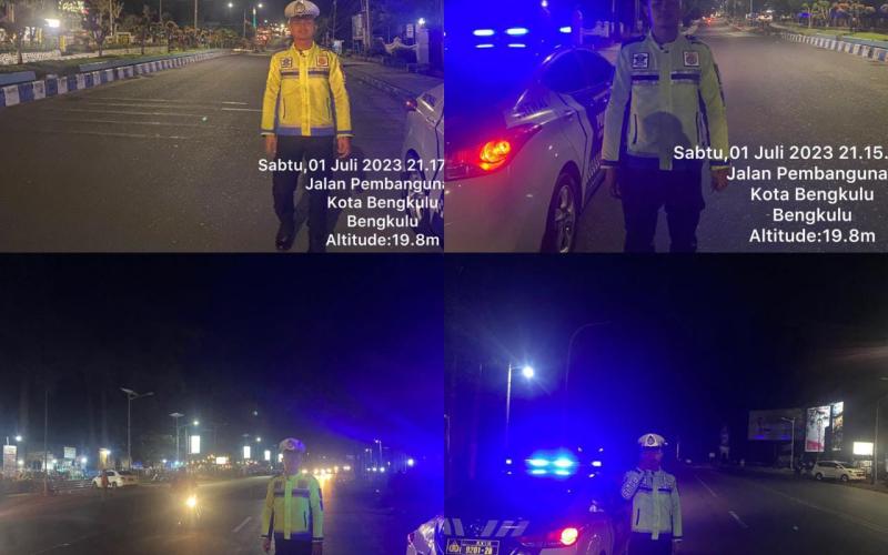 Polresta Bengkulu Patroli Blue Light Cegah Aksi Balap Liar