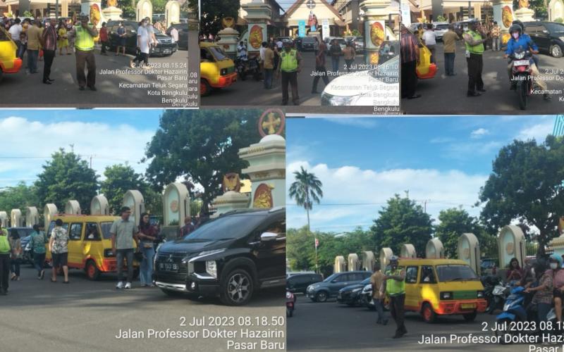 Sat Lantas Polresta Bengkulu Gelar Pengaturan Lalin Ibdah Misa di Gereja St Yohanes 