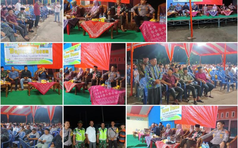 Polsek Kedurang Laksankan Pengamanan Kegiatan Buji'an Dusun Bupati BS di Desa Air Sulau  