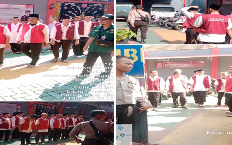 Sat Samapta Polresta Bengkulu Lakukan Pengawalan Tahanan