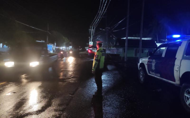 Patroli Blue Light, Polres Kaur Pantau Arus Lalin di Jalan Raya Lintas Sumatera