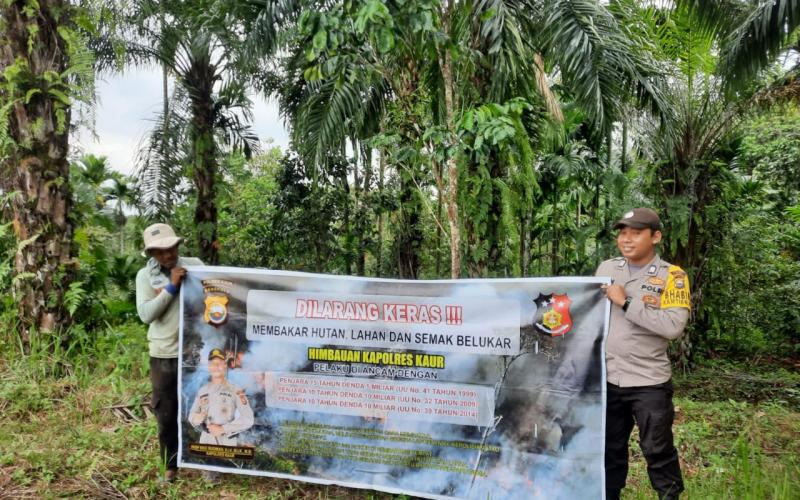 Tingkatkan Kesadaran Terhadap Ligkungan, Polsek Muara Sahung Sosialisasi Karhutlah 