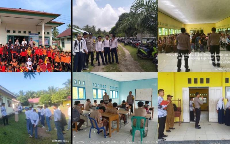 Berikan Pembinaan Para Pelajar Agar Tak Terlibat Hukum, Polres Kaur dan Polsek Jajaran Gelar Police Go To School 