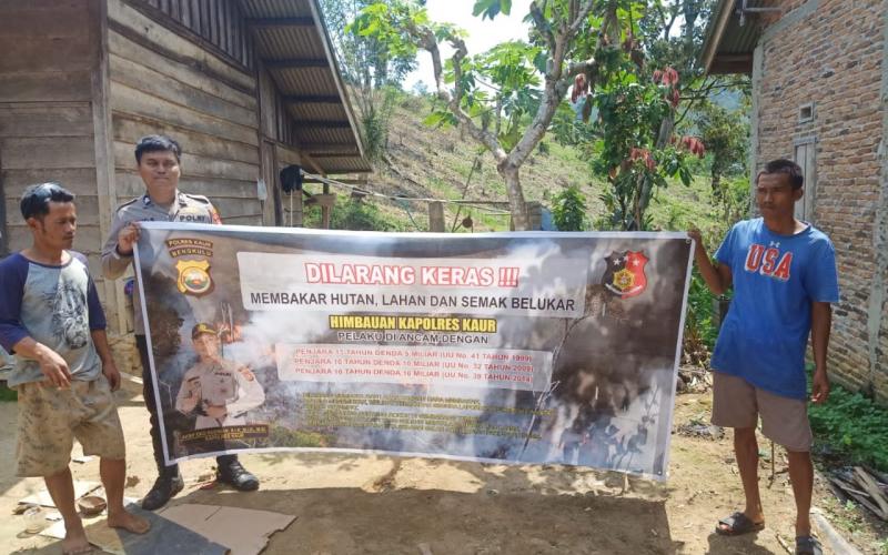 Polsek Muara Sahung Kembali Sosialisasikan Larangan Karhutlah 
