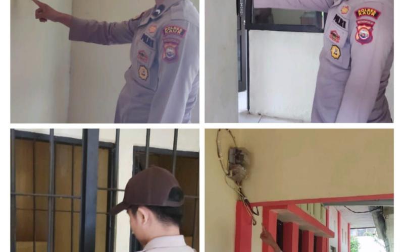 Polres Kaur dan Polsek Jajara, Cek KWH Meter dan Jaringan Instalasi Listrik Disetiap Ruang Bangunan Gedung