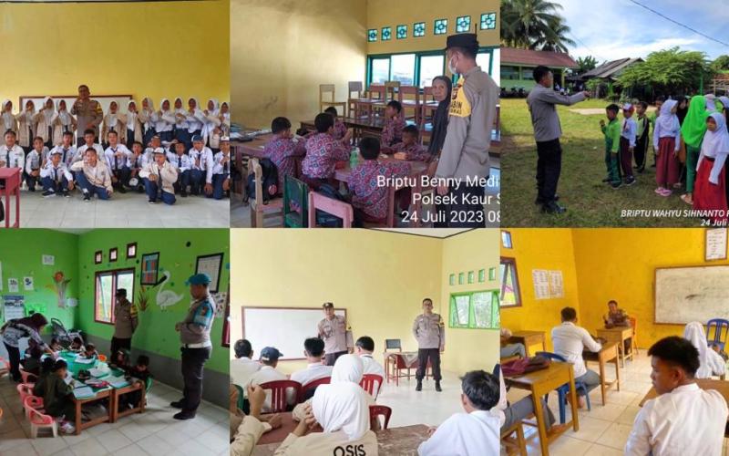 Berikan Pembinaan Tentang Hukum, Polres Kaur dan Polsek Jajaran Gelar Police Go To School