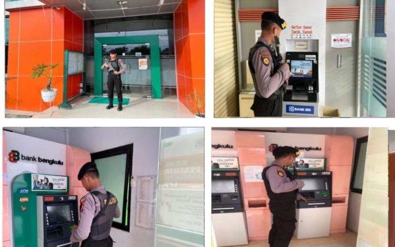 Berikan Rasa Aman Kepada Warga yang Sedang Bertransaksi di ATM, Sat Samapta Polres Kaur Gelar Patroli 