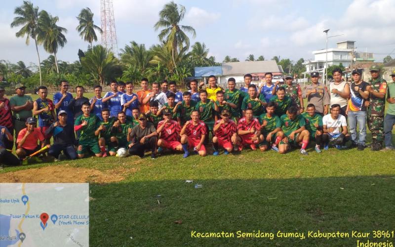 Kapolsek Kaur Tengah Hadiri Pembukaan Turnamen Bola Kaki Antar Desa di Kecamatan Semidang Gumay