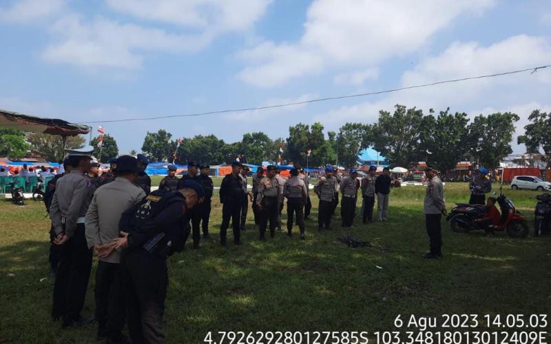 Polres Kaur Lakukan Pengamanan Penutupan Turnamen Sepak Bola Antar Desa Se-Kecamatan Kaur Selatan 