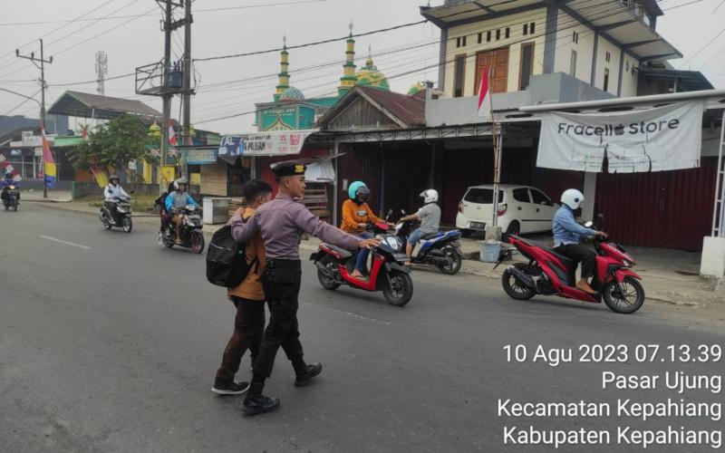 Berikan Pelayanan Prima Kepada Masyarakat, Polres Kepahiang Tingkatkan Strong Point di Titik Keramaian