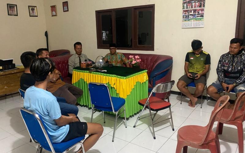 Cegah Terjadinya Keributan, Polsek Tanjung Kemuning Gelar Rapat Koordinasi kepada Pemain  
