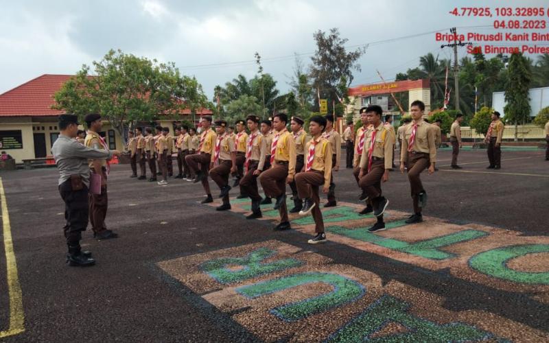 Sat Binmas Polres Kaur Rutin Laksanakan Latihan Rutin Saka Bhayangkara