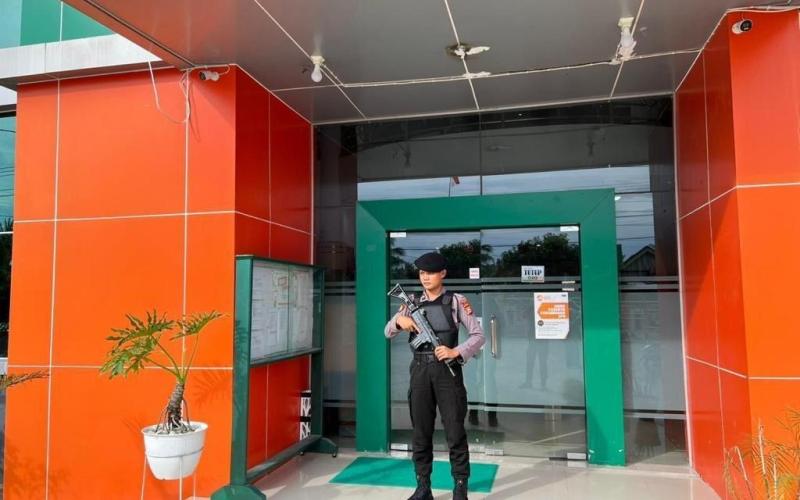 Sat Samapta Polres Kaur Patroli Seputaran ATM di Kota Bintuhan 