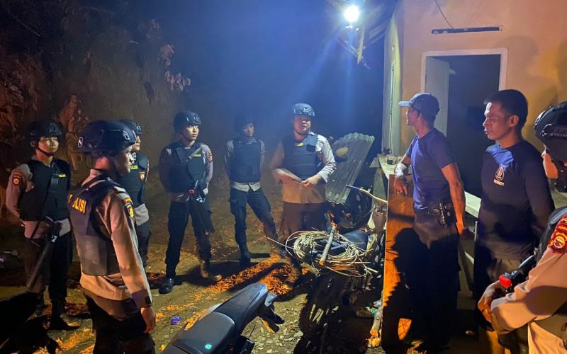 Rutin Jaga Keamanan Wilayah, Sat Samapta Polres Kaur Patroli Keliling
