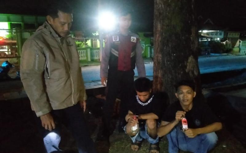 Patroli Malam Hari, Polres Kaur Amankan Dua Remaja yang Mabuk Miras