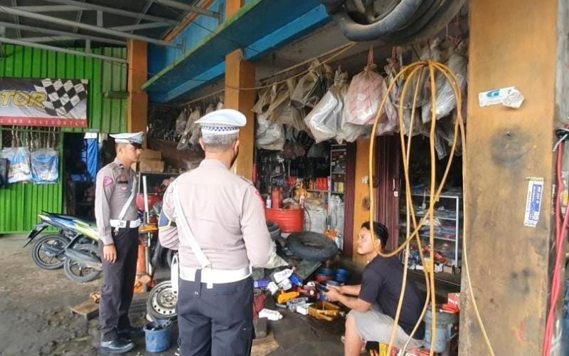 Hari Pertama Ops Zebra Nala, Polres Mukomuko  Fokus Imbau Bengkel dan Penjual Knalpot Brong