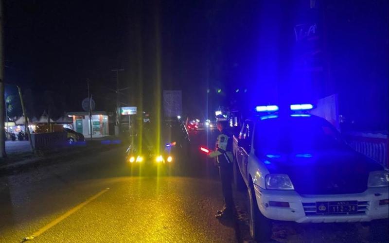 Pantau Arus Lalin, Polres Kaur Patroli di Jalan Lintas 