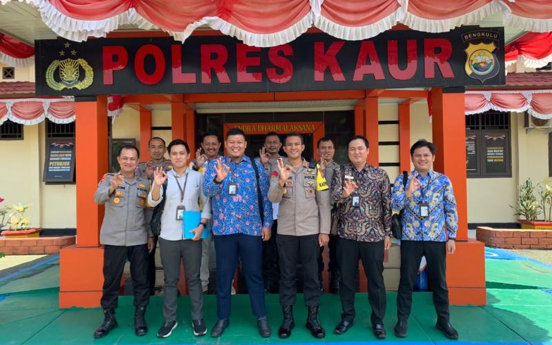 Polres Kaur, Terima Kunjungan Ombudsman RI Perwakilan Provinsi Bengkulu Melakukan Penilaian Pelayanan Publik