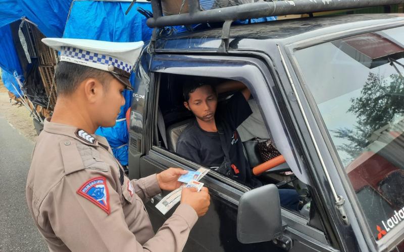 Patroli Hunting, Satlantas Polres Kaur Tilang 6 Kendaraan 