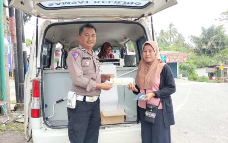 Samsat Keliling Bersama OPD Terkait, Sat Lantas Polres Kaur Sahkan 15 Kendaraan 