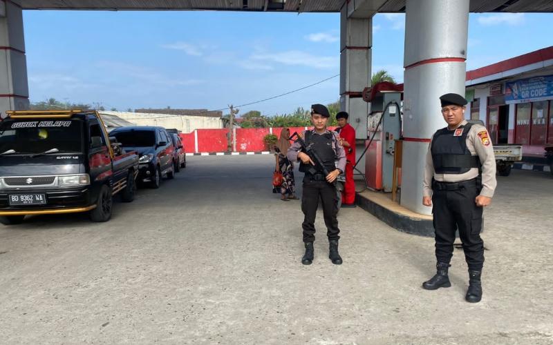 Patroli Keliling, Sat Samapta Polres Kaur Sambangi Objek Vital 