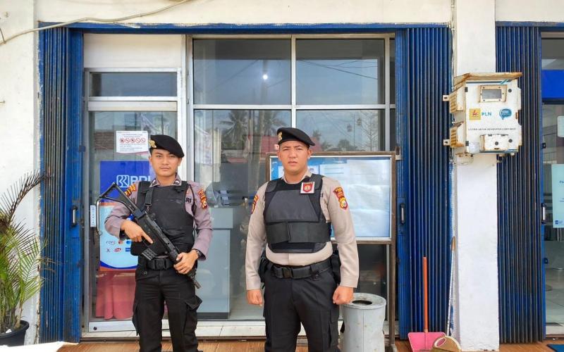 Patroli, Sat Samapta Polres Kaur Cek Objek Vital ATM 