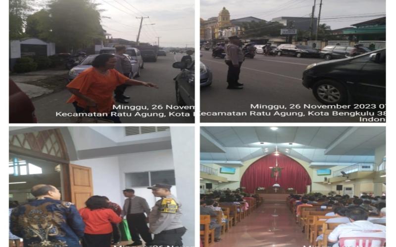 Patroli, Polsek Ratu Agung Amankan Kegiatan Ibadah Mingguan di Gereja 