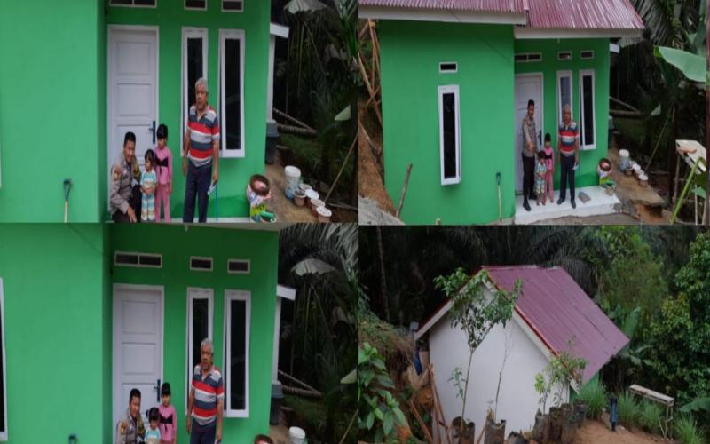 Jalin Silahturami, Bhabinkamtibmas Polsek Selebar Bersama Staf Kelurahan Betungan Tinjau Lokasi Bedah Rumah dari Polda Bengkulu