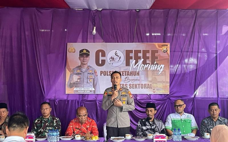 Coffe Morning, Kapolsek Ketahun Ingatakan Tokoh Lintas Sektoral Cegah dan Awasi Tindakan Perundungan di Sekolah