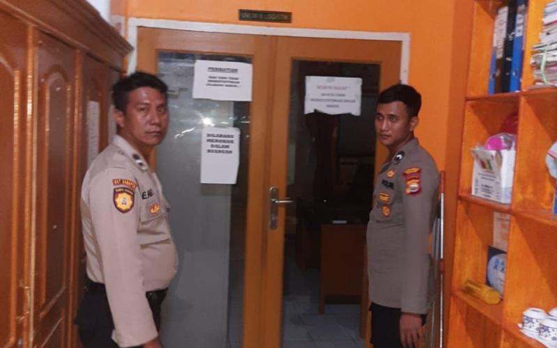 Tingkatkan Kewaspadaan Terhadap Gangguan Kamtibmas, Polres Kaur Patroli di KPUD 
