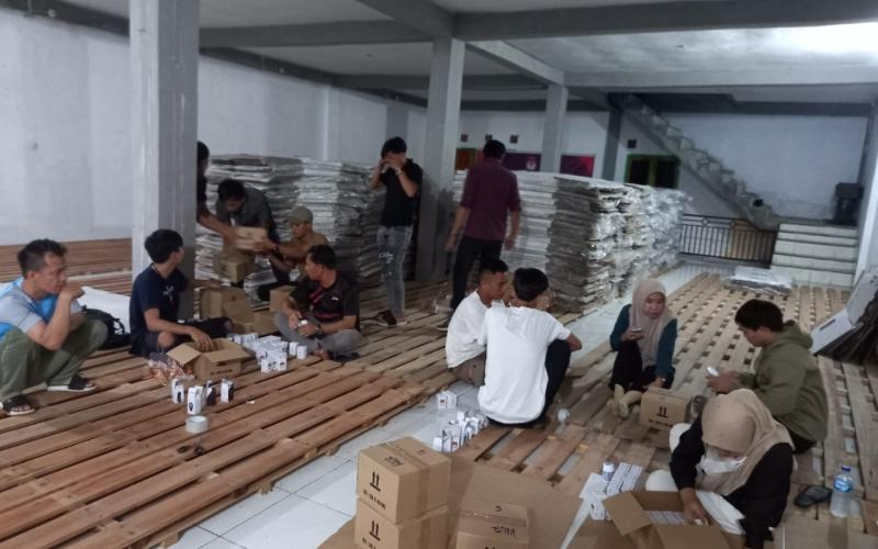 Polres Kaur Monitoring Kegiatan Pengecekan dan Penyortiran Tinta Pemilu 2024
