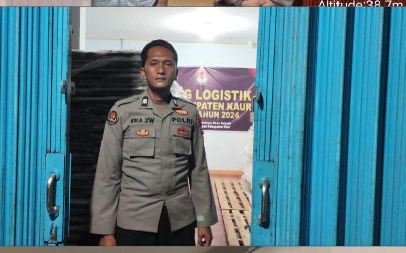 Polres Kaur Rutinkan Patroli di Setiap Gudang Logistik KPUD Kaur 