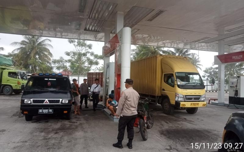 Personel Polsek Maje patroli dan Lakukan Pengawasan di SPBU