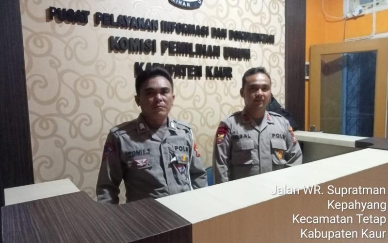 Antisipasi Tindak Kejatan dan Gangguan Kamtibmas, Polres Kaur Patroli di KPUD 
