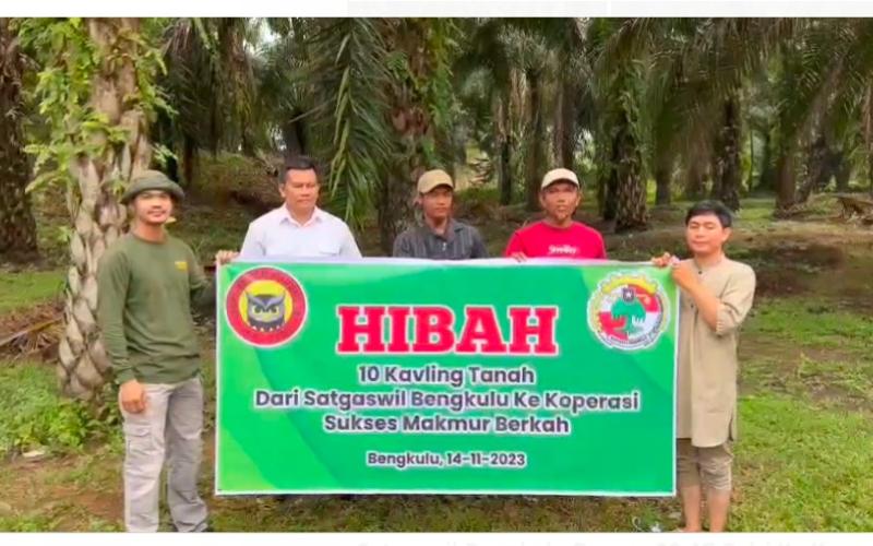 Satgaswil Bengkulu Densus 88 Hibahkan 10 Kavling Tanah ke Koperasi Eks Napiter Bengkulu