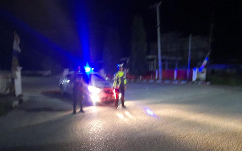 Antisipasi Tindak Pidana, Sat Lantas Polres Kaur Gelar Patroli Blue Light 