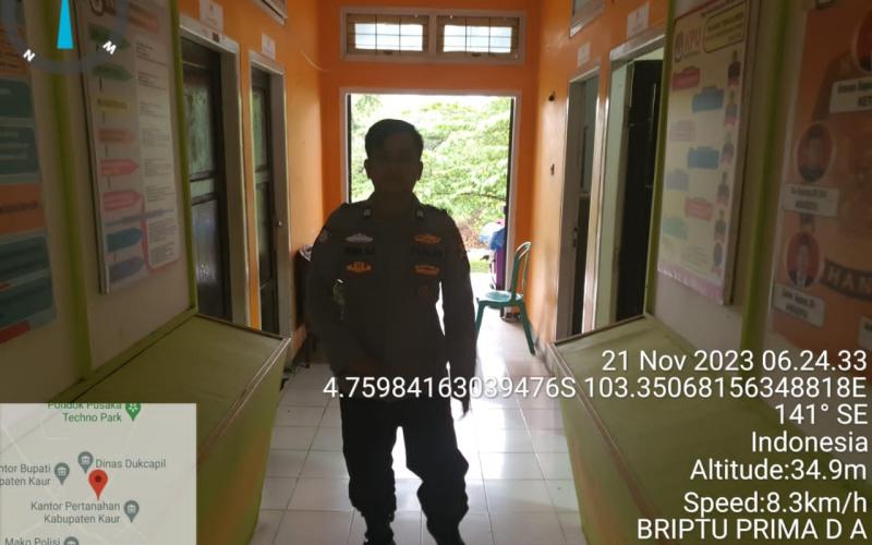 Personel Polres Kaur Laksanakan Pengamanan di Bawaslu Kaur