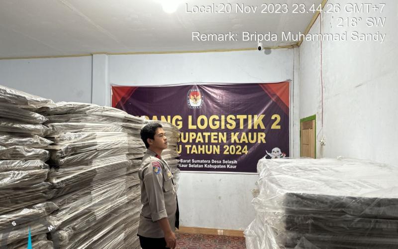 Satgas Preventif Operasi OMB Polres Kaur Tingkatkan Pengamanan di Gudang Logistik 2 KPU