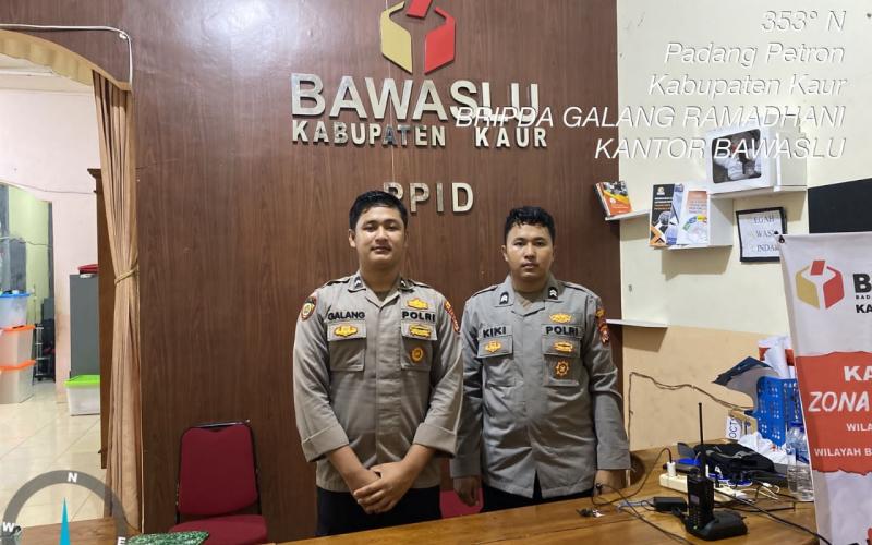Patroli Presisi, Polres Kaur Lakukan Pengamanan di Kantor Bawaslu