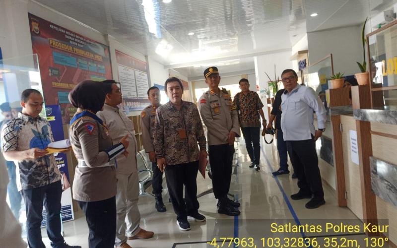 Polres Kaur Terima Kunjungan Tim Mabes Polri Laksanakan Verifikasi Lapangan Pelaksanaan PEKPPP Tahun 2023 